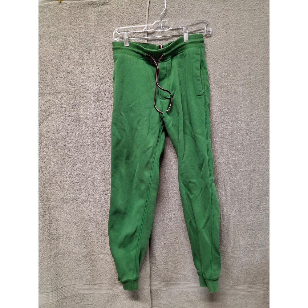 Tommy Hilfiger Mens Green Jogger Sweatpants Drawstring Elastic Waistband Pockets